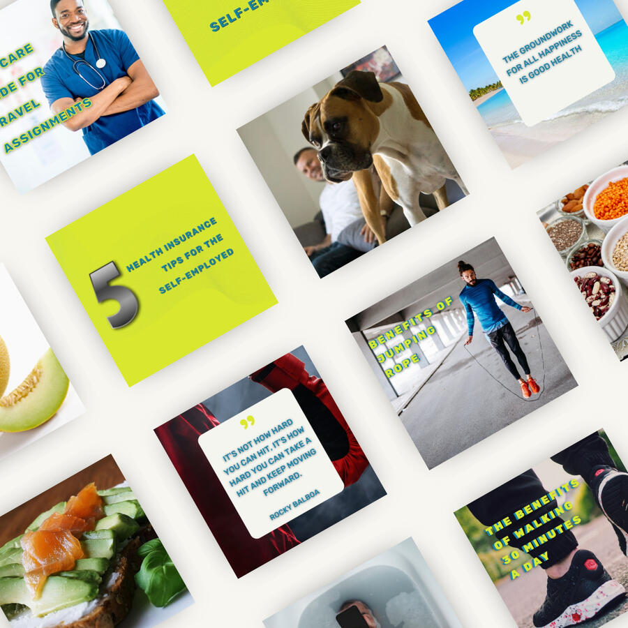 Content calendar for social media feed